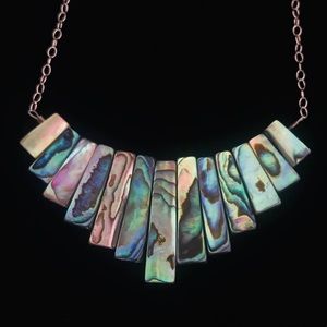 Handcrafted Sterling Silver + Abalone Necklace